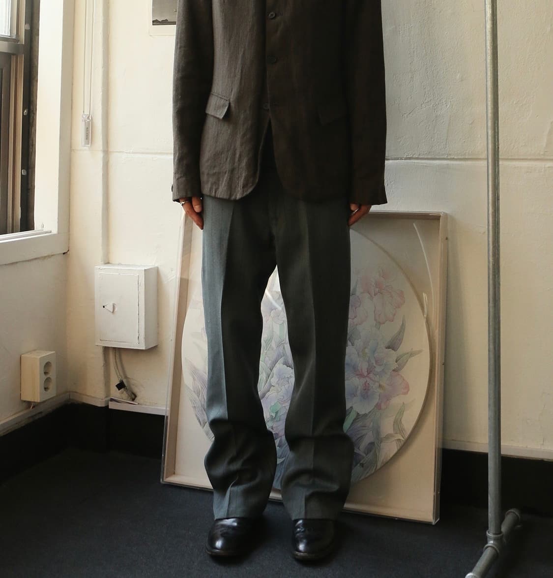 빈티지 스트라이프 부츠컷 트라우저  상품이미지2