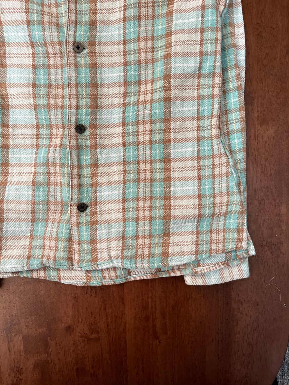 캐피탈 체크 하이넥 셔츠 블라우스 상품이미지7