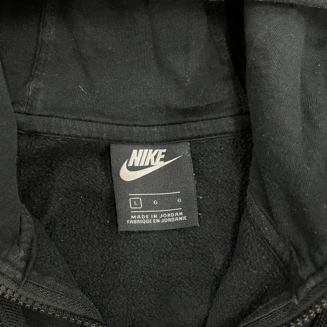 [L] 나이키 블랙 기모 후드 집업 자켓 0120M1 상품이미지2