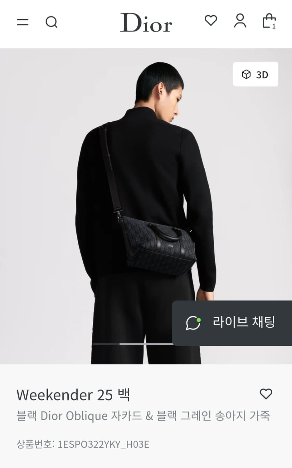 디올 오블리크 위켄더25 키폴 토트 크로스백 상품이미지4