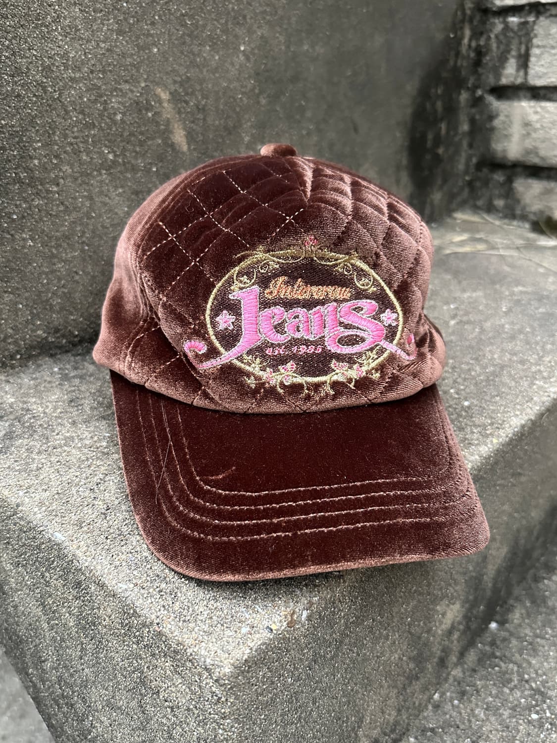 INTERBCREW Velvet vintage brown cap  상품이미지1