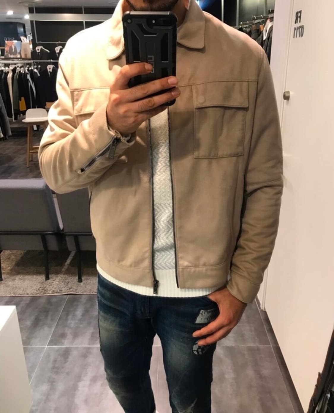 티아이포맨 스웨이드 트러커 자켓 105커스텀멜로우 시스템 타임 솔리드 상품이미지5