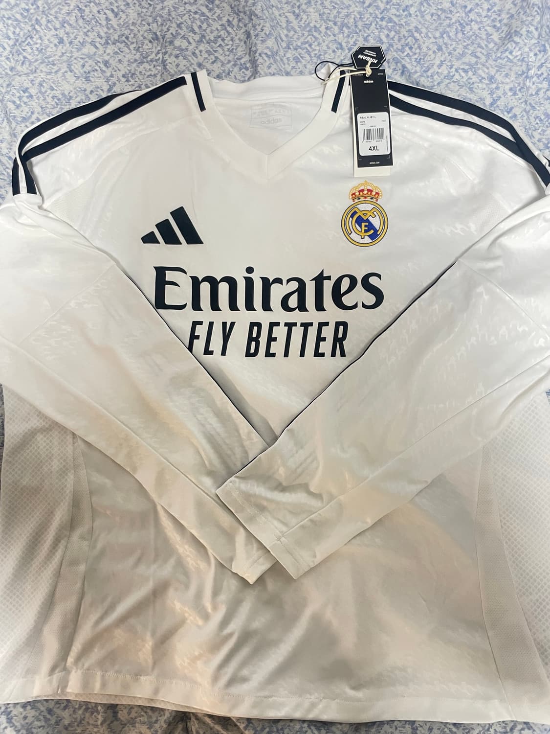 (4XL) 아디다스 레알마드리드 24/25 롱슬리브 화이트 상품이미지1