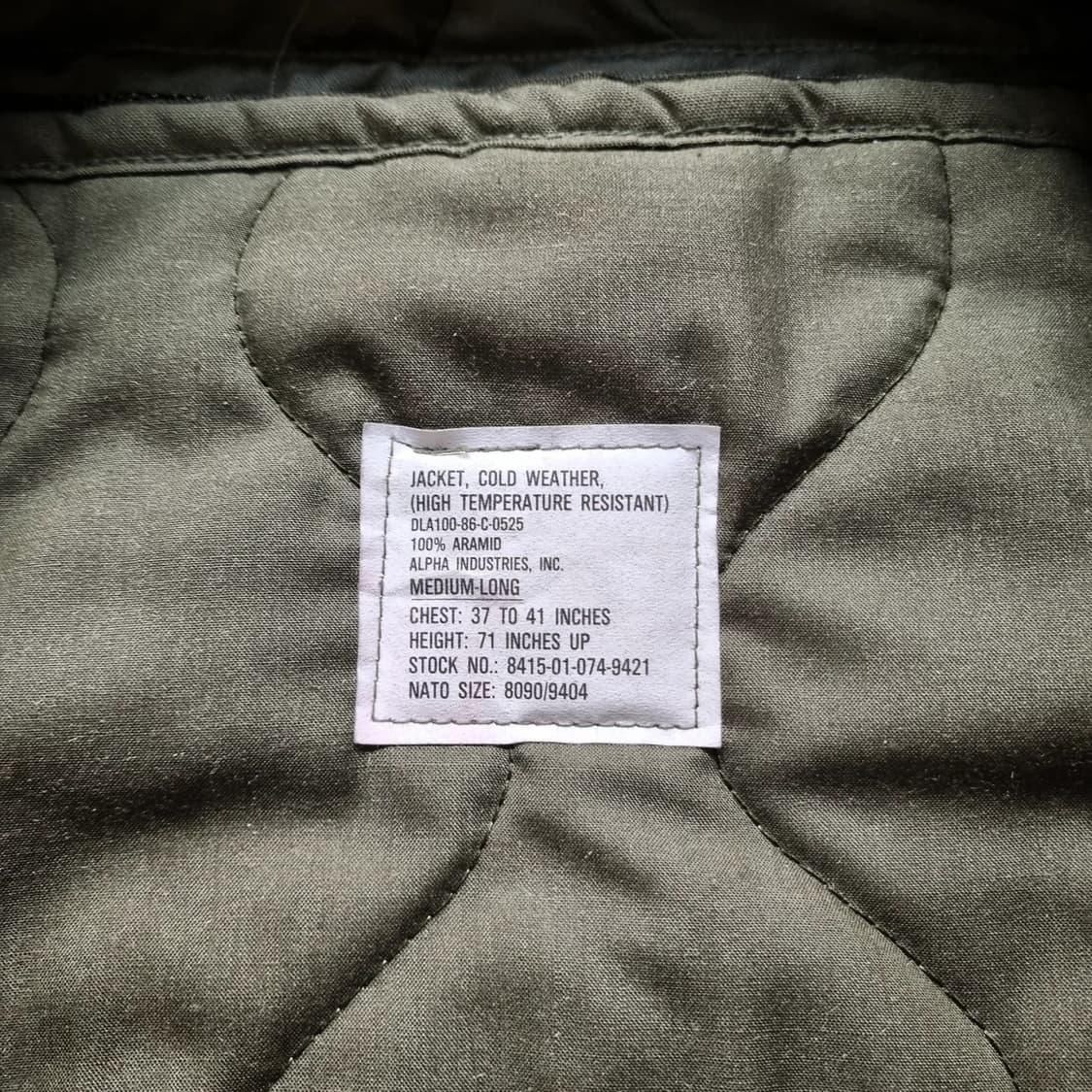 미군 cvc 탱커자켓 M-L 데드스탁 상품이미지8
