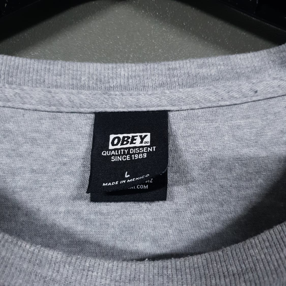 오베이 30주년 한정판) 3페이스 아이콘 라운드 반팔티 그레이 L 상품이미지6