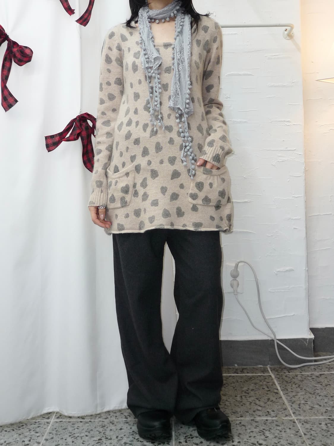 two pocket heart knit 상품이미지2