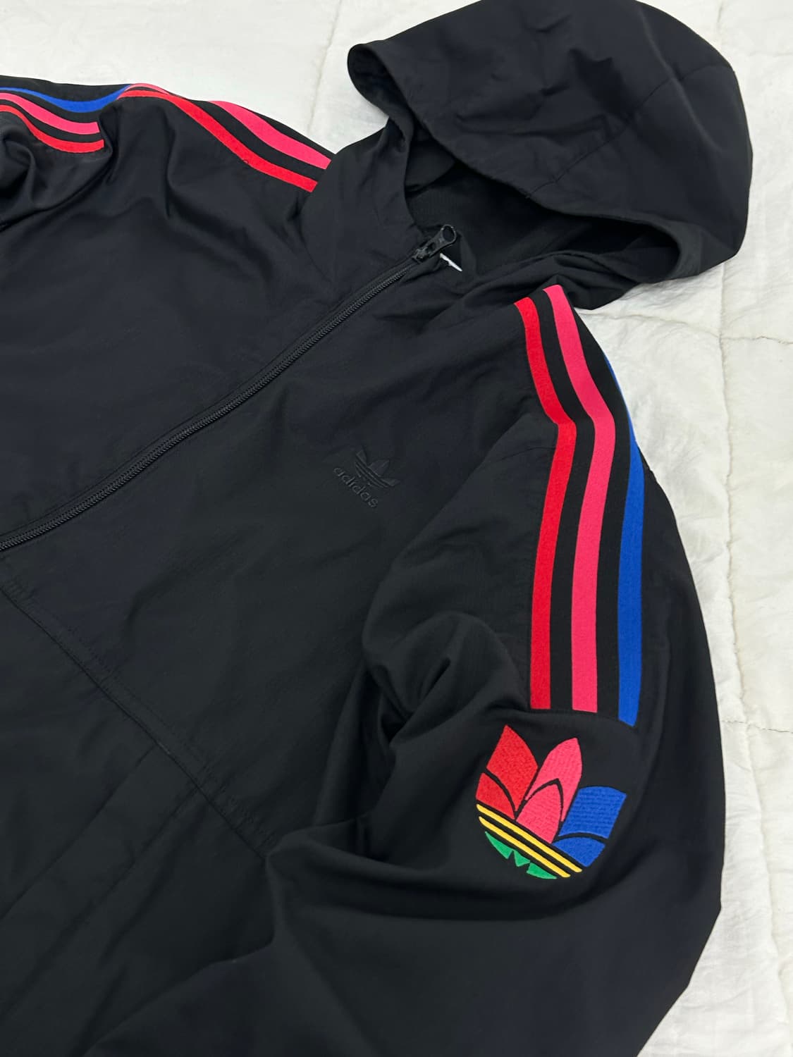아디다스 파이어버드 삼선 후드 바람막이 미디움 상품이미지4