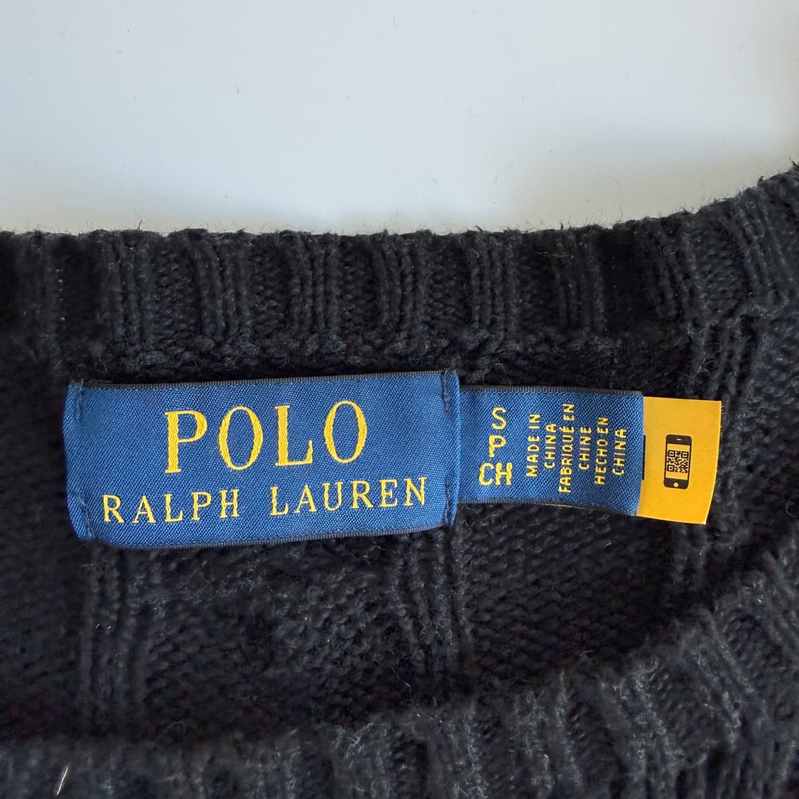 Polo 폴로 랄프로렌 신형 블랙 케이블 니트 상품이미지4