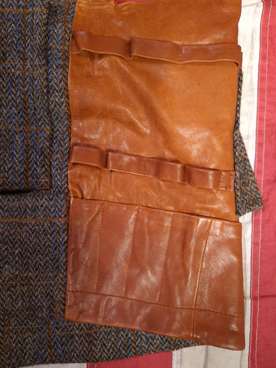 새제품 서스펜더 울 리얼레더 베스트 상품이미지7