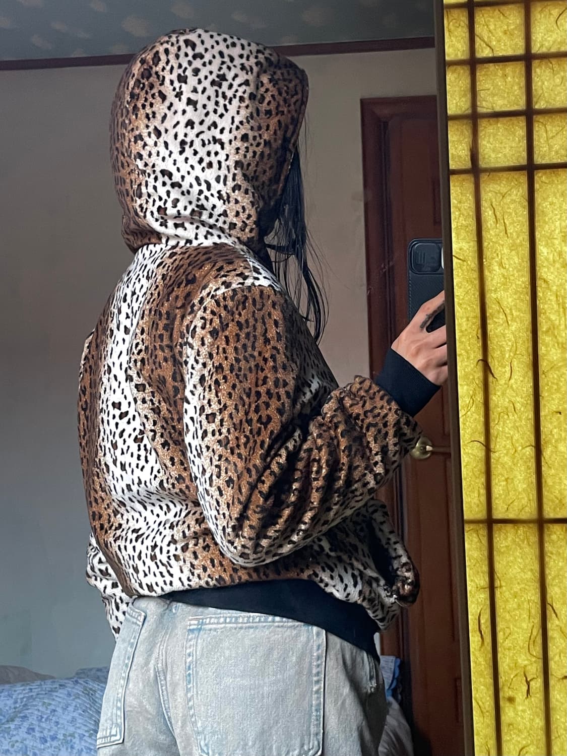 래오파드 후드 점퍼 상품이미지4