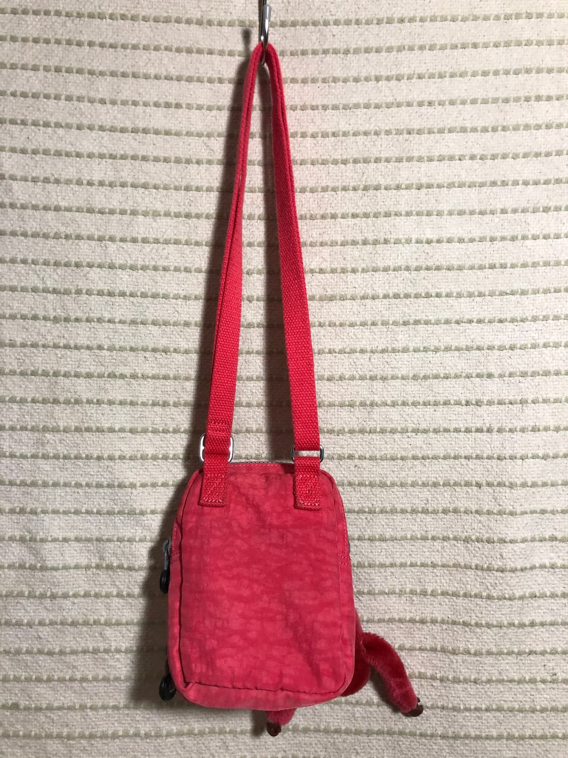 빈티지 키플링 Y2K 나일론 라이트 핑크 미니 여권가방 크로스백 상품이미지2