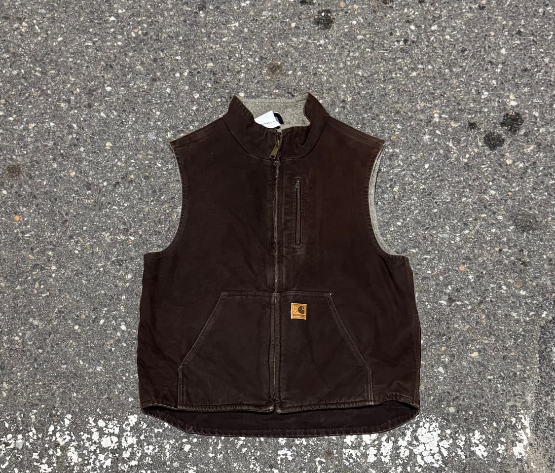 빈티지 칼하트 쉐르파 브라운 베스트 "M" (435) 상품이미지2