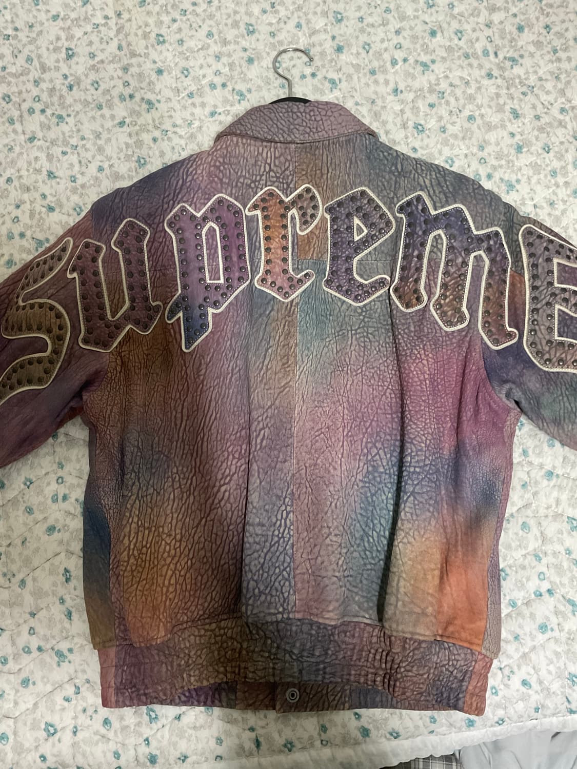 슈프림 페플드 레더 바시티 자켓 멀티컬러 S 상품이미지5