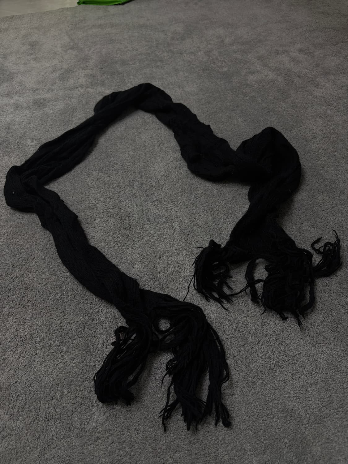Vintage grunge punk mood black scarf 상품이미지2