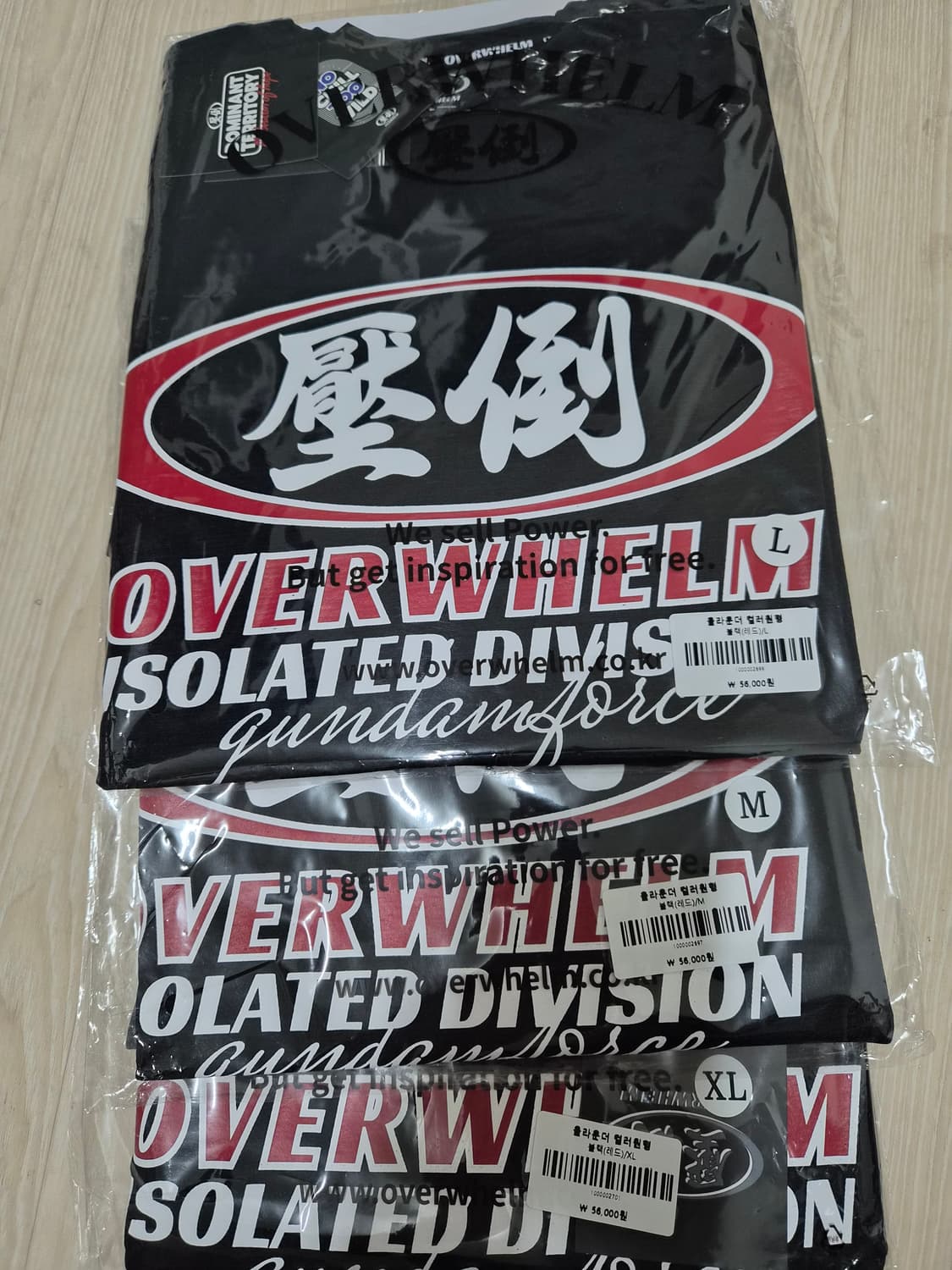 압도 올라운더 반팔 컬러원형 블랙레드 M.L.XL 새상품  상품이미지1