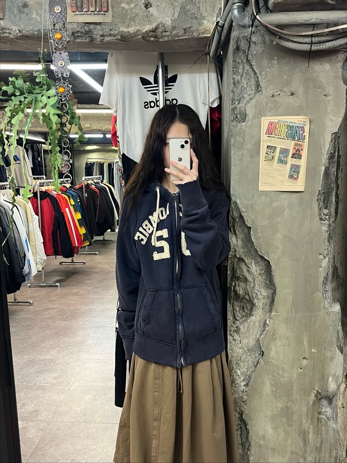 아베크롬비 후드집업 네이비 M #csz1848 상품이미지2