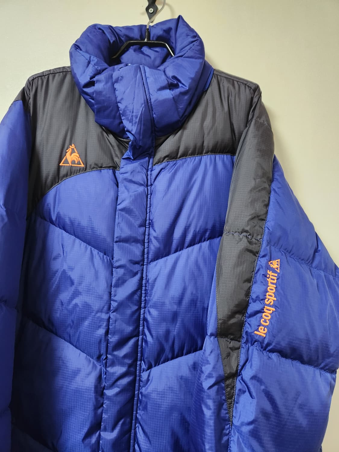 르꼬끄 블루/블랙 덕다운 롱패딩 105 상품이미지3