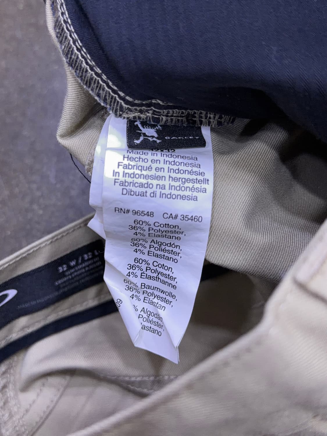 오클리 슬림 스트레이트핏 펑션 지퍼 포인트 코튼 베이지 팬츠 32 상품이미지9