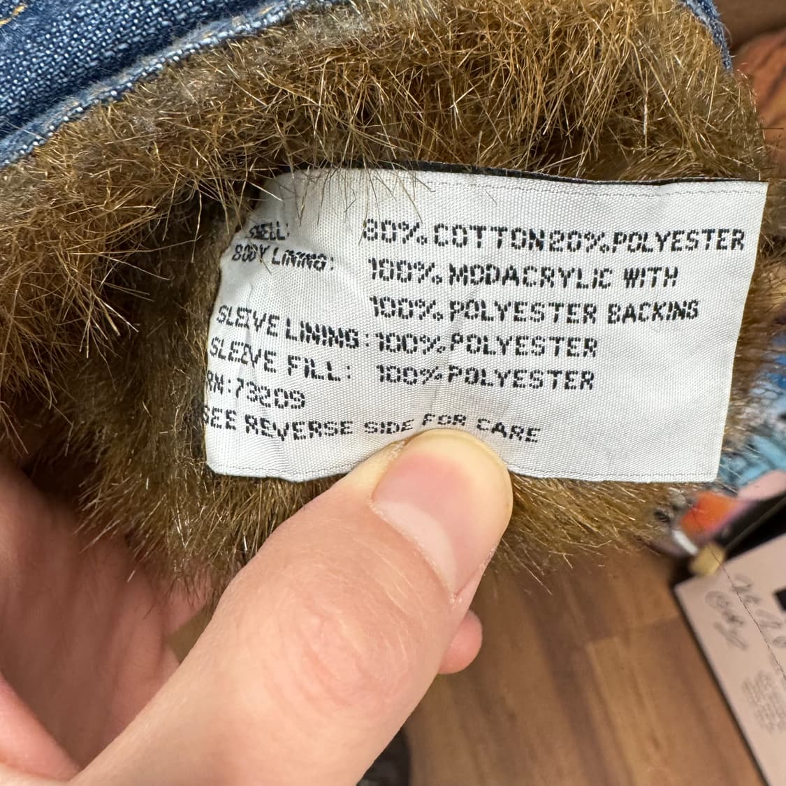 MARVIN RICHARDS 빈티지 데님 트러커 퍼자켓 진청 상품이미지7