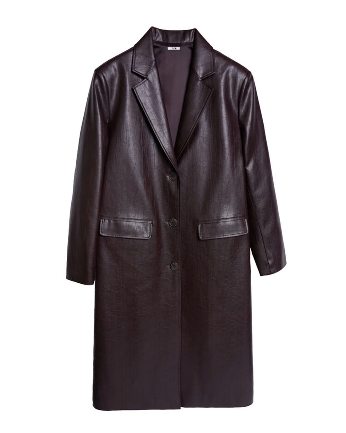 TUDE VEGAN LEATHER LONG COAT 상품이미지1