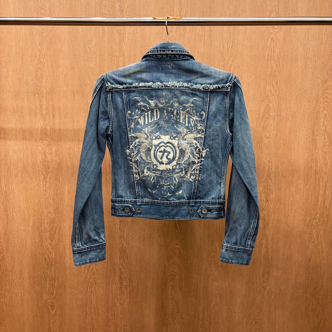 디젤 트러커 데님 자켓 백프린트 집업 포켓 디테일 빈티지 블루 상품이미지3