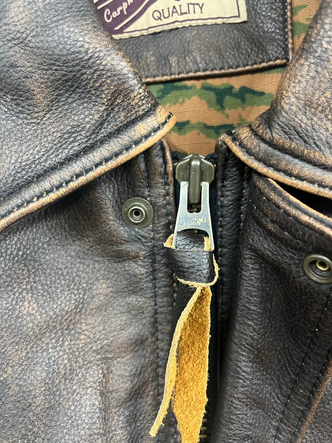 리얼레더 소가죽자켓 브라운 상품이미지4