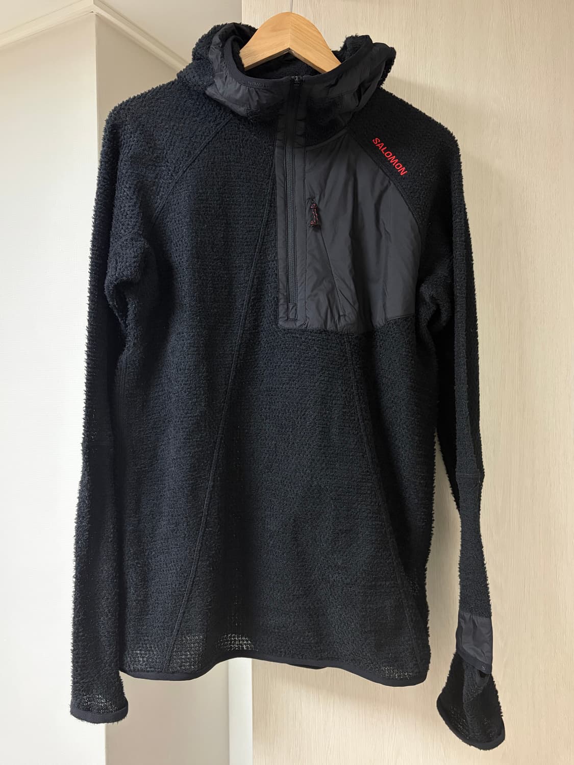 살로몬 폴라텍 알파 하드집 후디 블랙 xl 상품이미지1