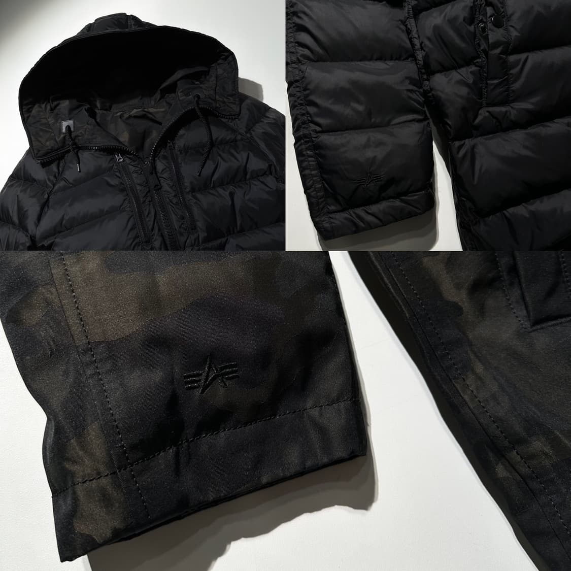 알파 인더스트리 리버시블 다운 N3B 패딩 파카 블랙 카모 상품이미지8