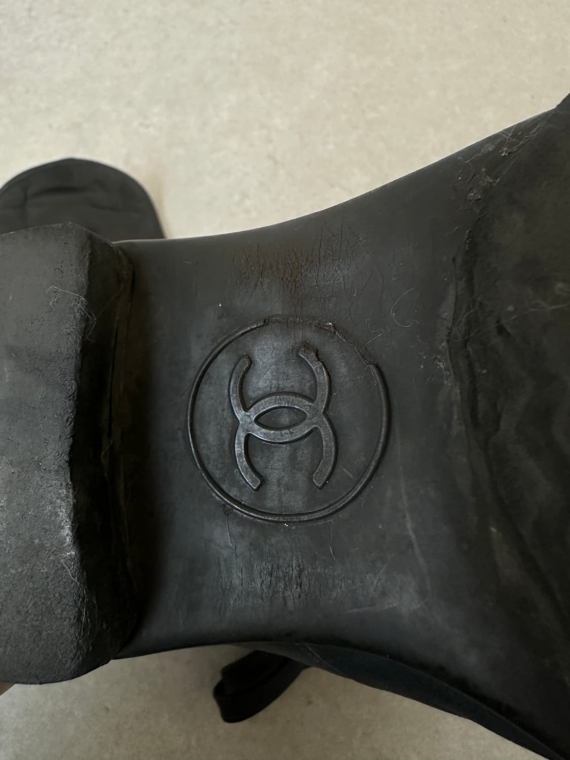 샤넬 2000s CC로고 퀼팅 레더 컴뱃부츠 상품이미지10