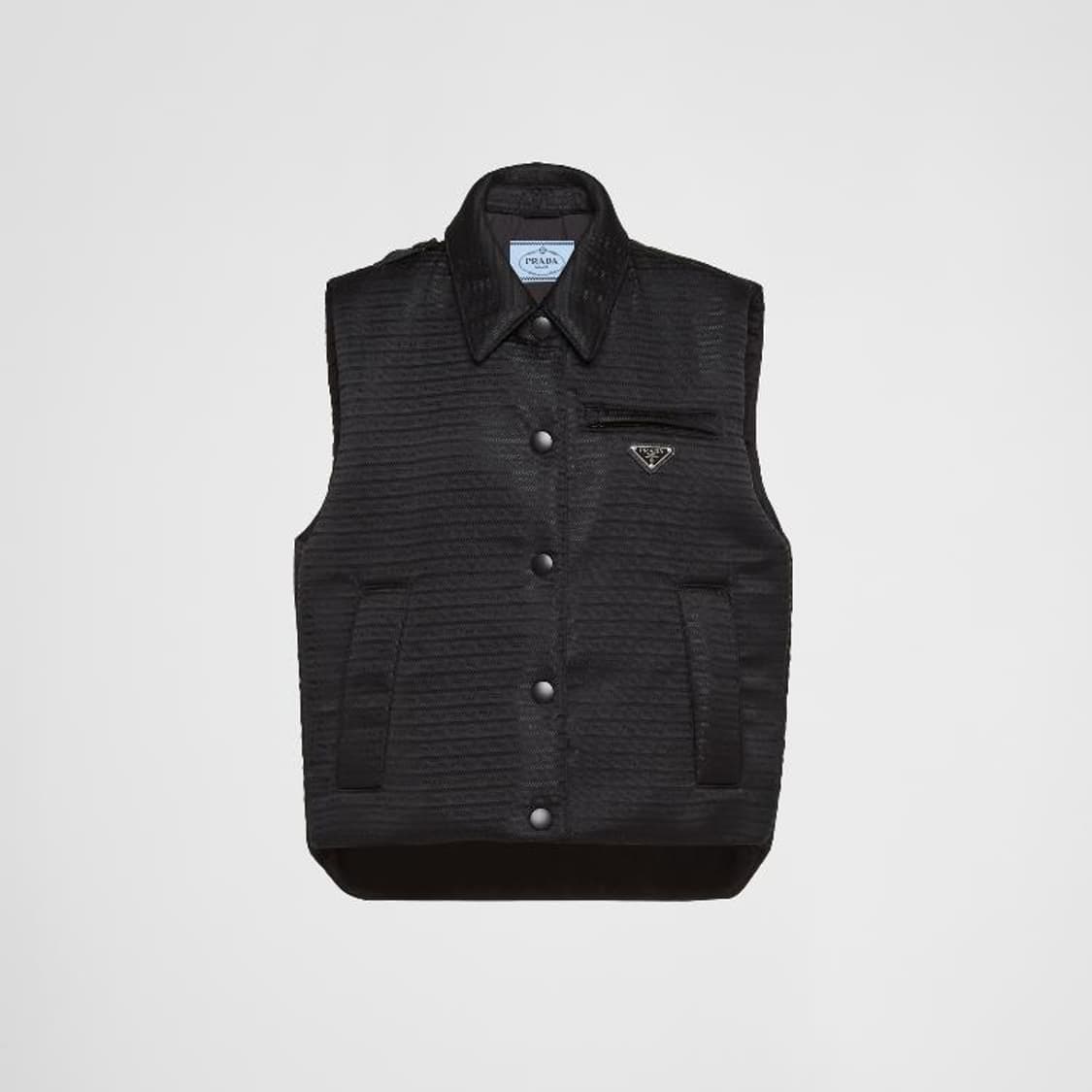 프라다 여자 패딩 리나일론 베스트 블랙 상품이미지1
