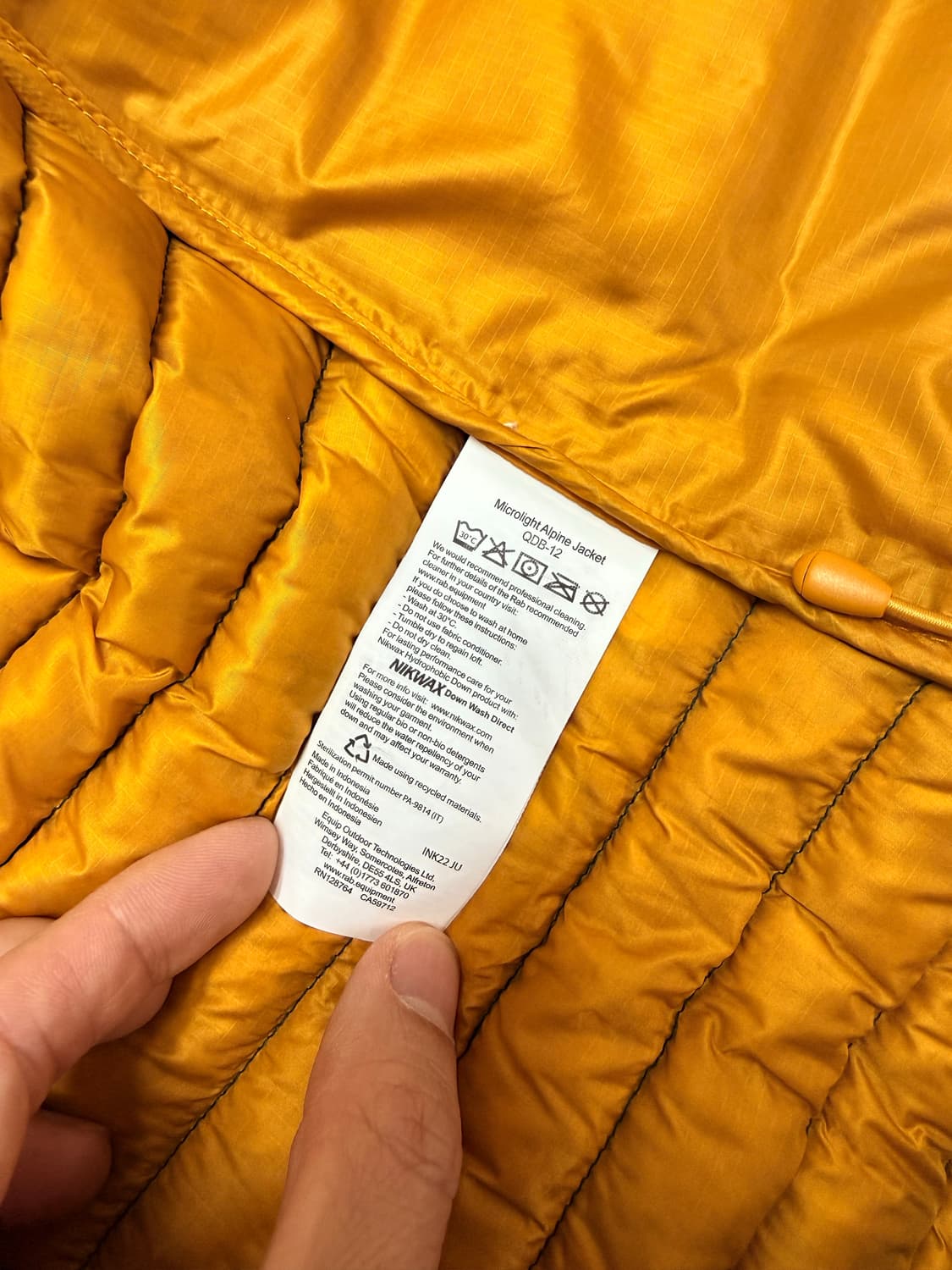 RAB 랩 마이크로 라이트 알파인 자켓 경량패딩 벨루가 M 상품이미지8