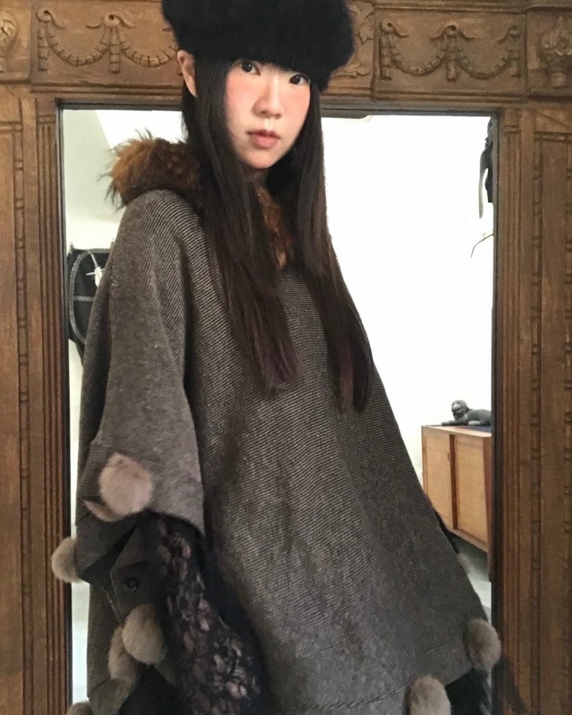 vintage fur cape 상품이미지1