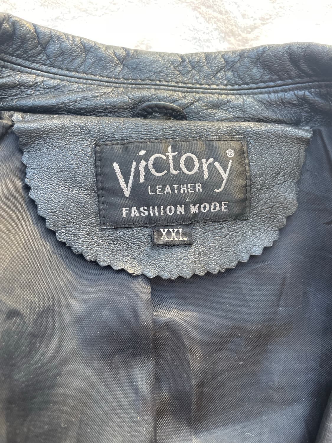 90s 빅토리 블랙 레더블레이져 japan  상품이미지7
