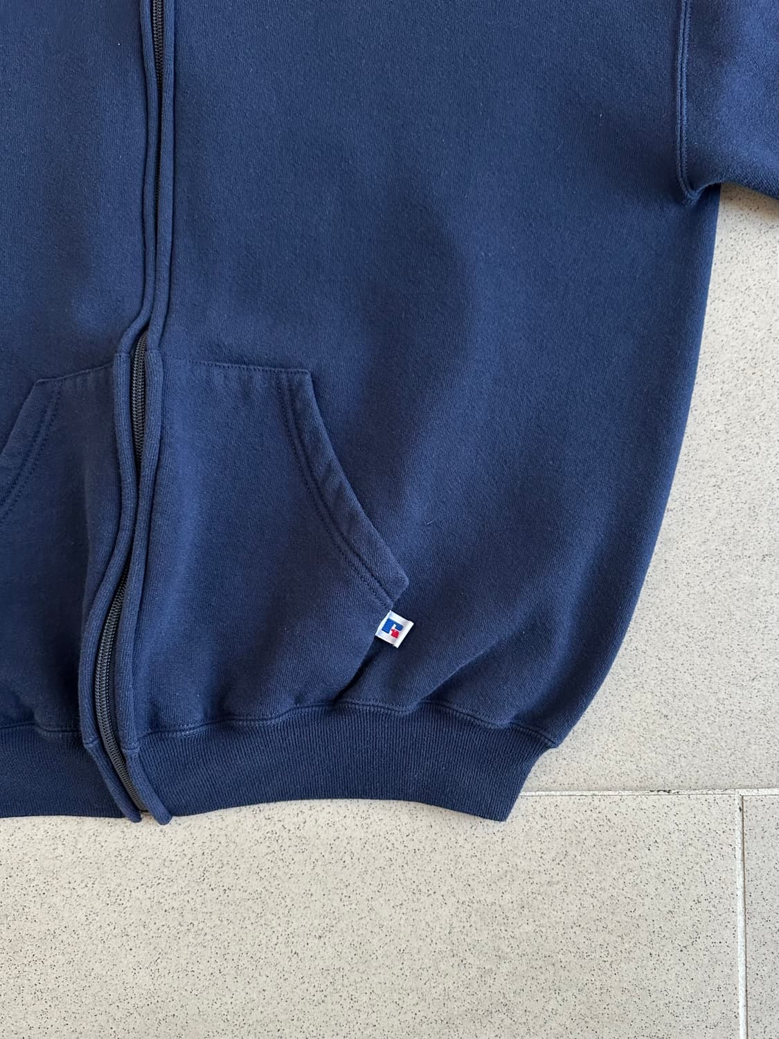 90s 빈티지 러셀 후드집업 네이비 XL 상품이미지3