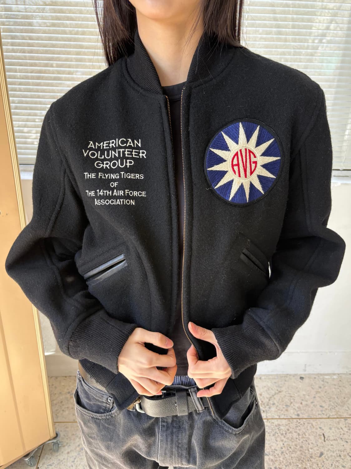 Real McCoy's AVG Flying Tigers 바시티 자켓 상품이미지1