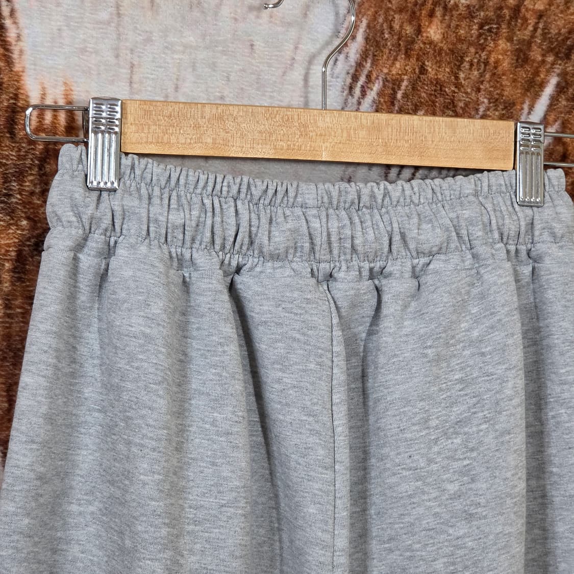 그레이 밴딩 와이드 트레이닝 팬츠 상품이미지5