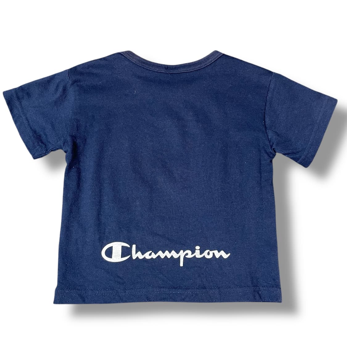 챔피온 키즈 화이트 로고 프린팅 네이비 반팔 티셔츠 100 상품이미지2