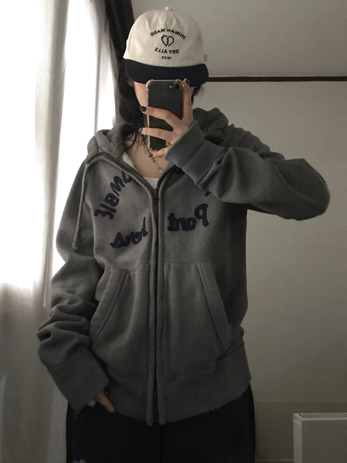 아베크롬비 그레이 하이넥 후드집업 상품이미지2