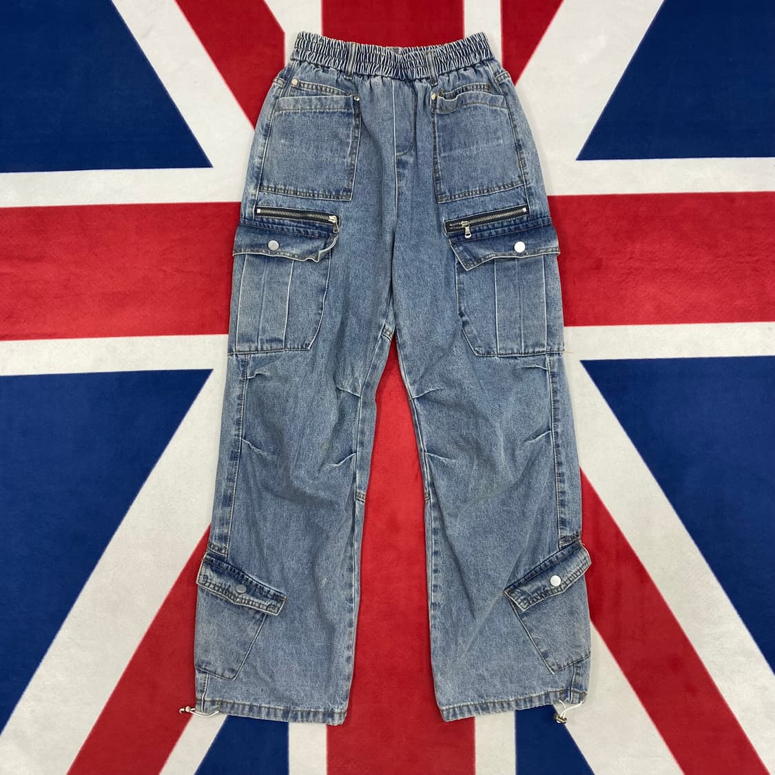 밴딩 멀티포켓 와이드 카고팬츠 L  상품이미지1