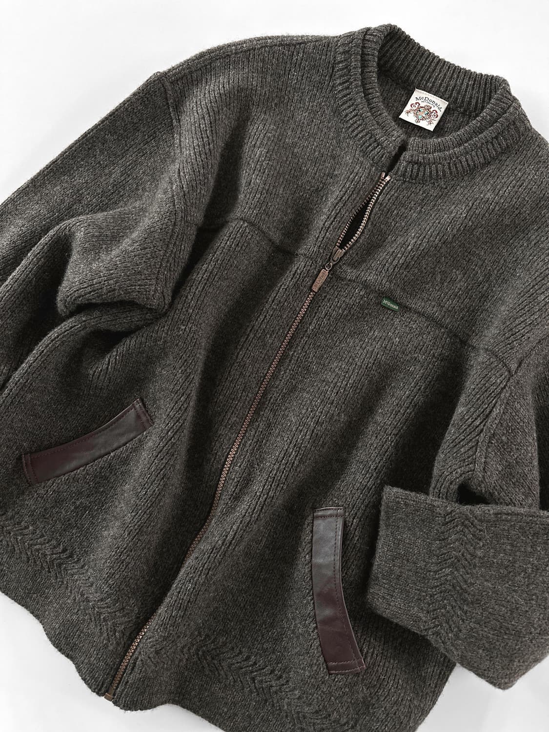 (Rare)80~90s 빈티지 맥도날드 뉴질랜드 퓨어 울 집업 니트 상품이미지2