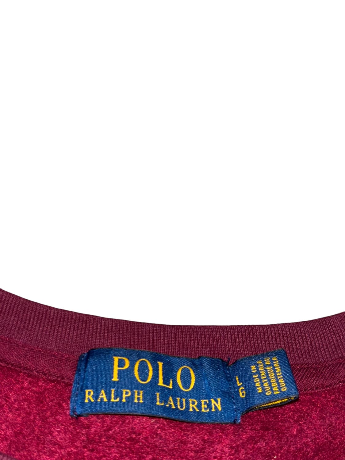 폴로 랄프로렌 버건디 맨투맨 스웻셔츠 상품이미지5