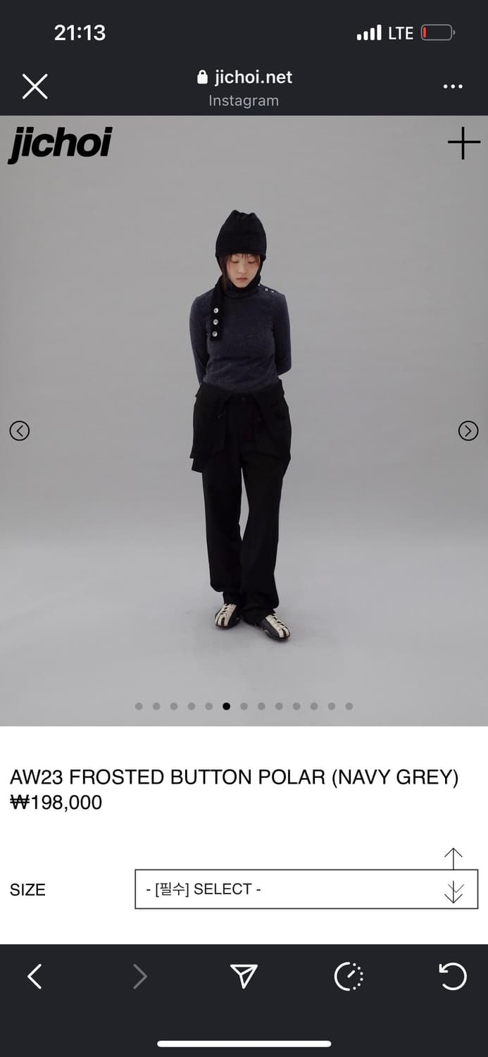AW23 FROSTED BUTTON POLAR (NAVY GREY) 상품이미지6