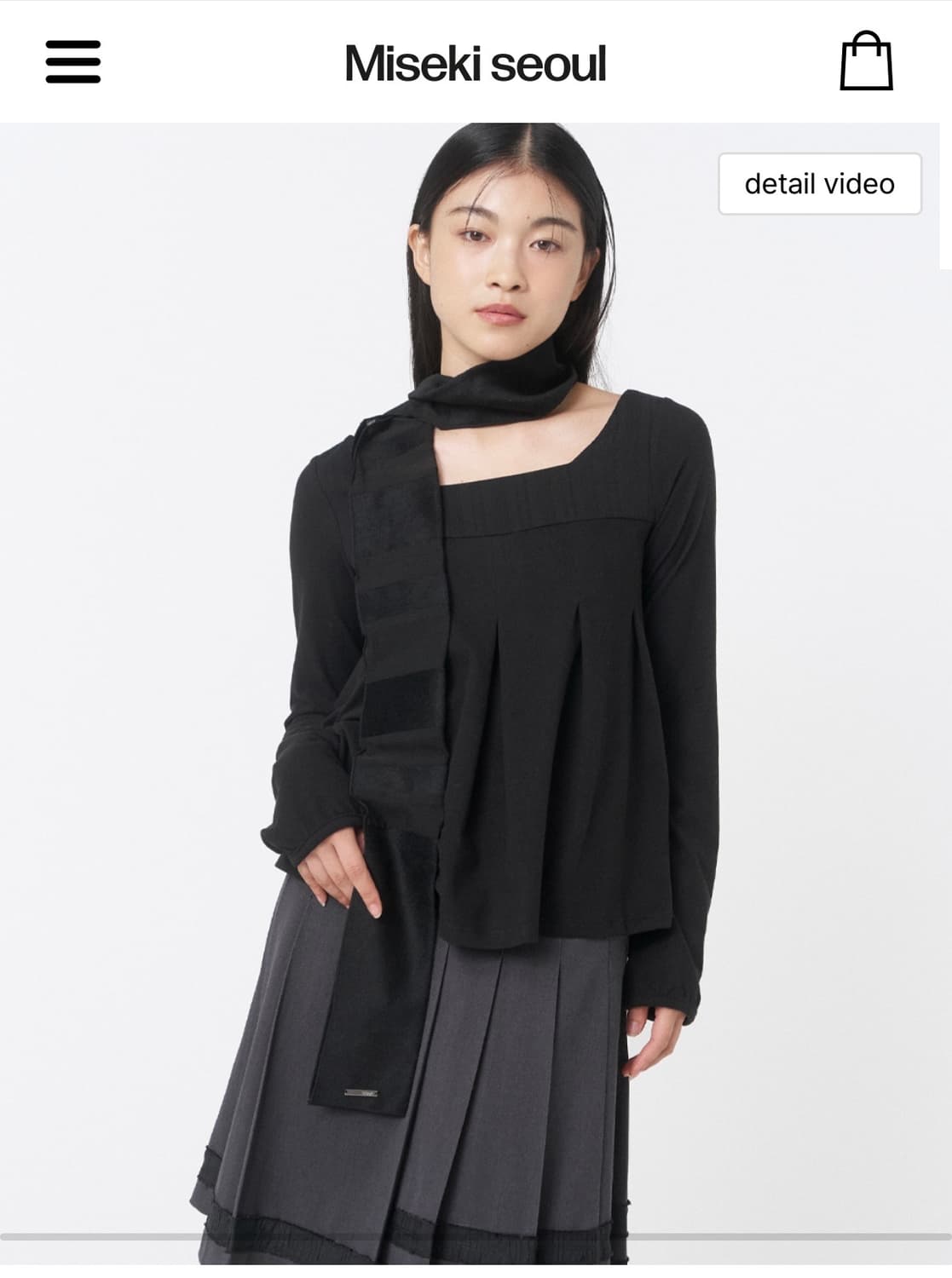 미세키서울 아코디언 플리츠 탑 상품이미지2