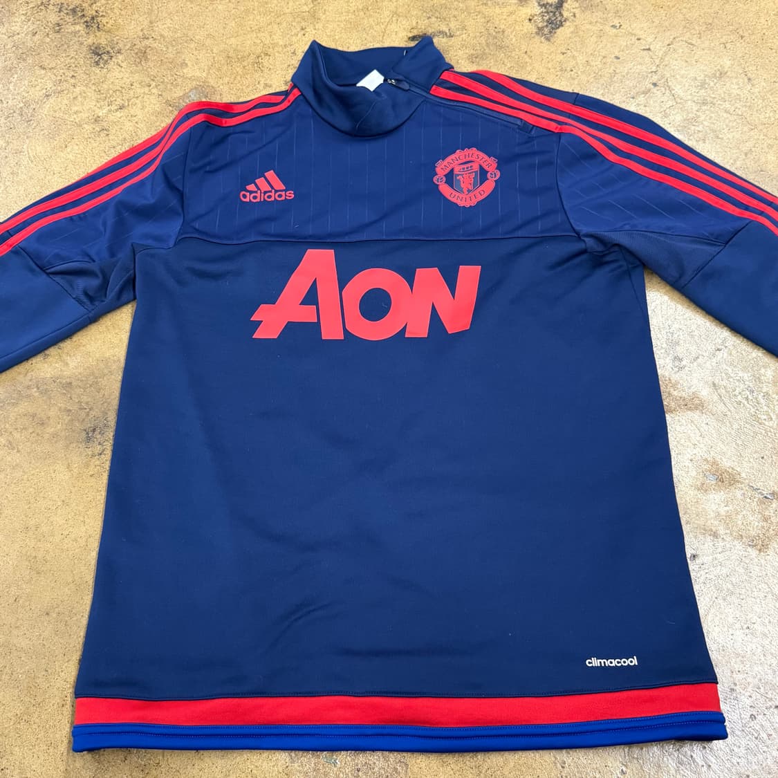 [정품/100] 아디다스 맨유 트레이닝 상의 네이비 b15 상품이미지3