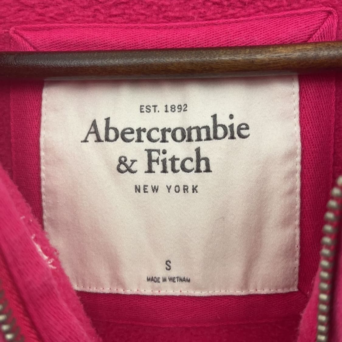 아베크롬비 Y2K 갸루 00's  핫핑크 기모 후드집업 S C08814 상품이미지5