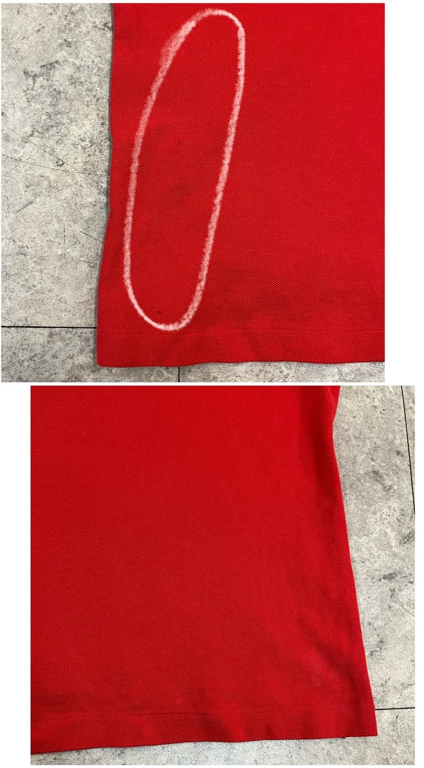  폴로 랄프로렌 배색 반팔 카라티 레드 L #csz3897 상품이미지9