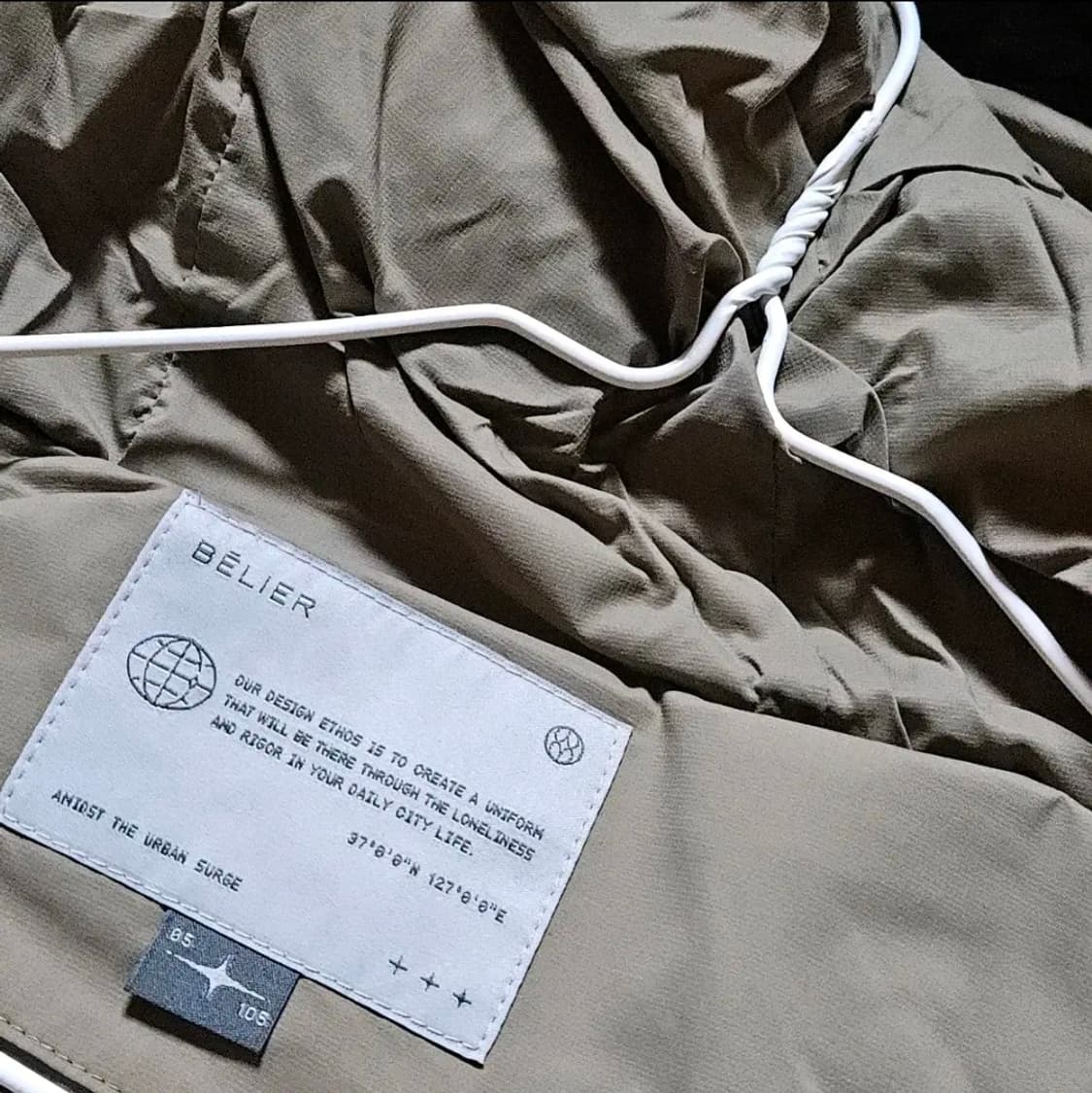 벨리에 숏패딩 마낭 구스다운 105 5사이즈 상품이미지4