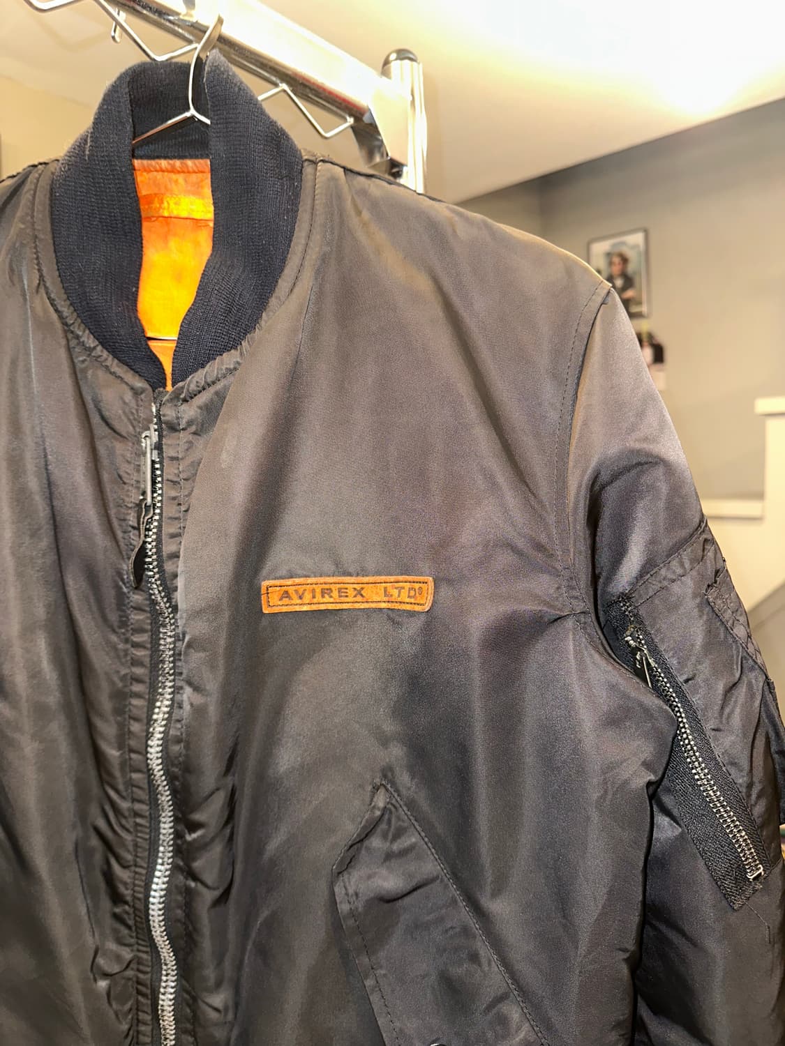 Avirex back logo Ma-1 flight bomber JK 상품이미지5