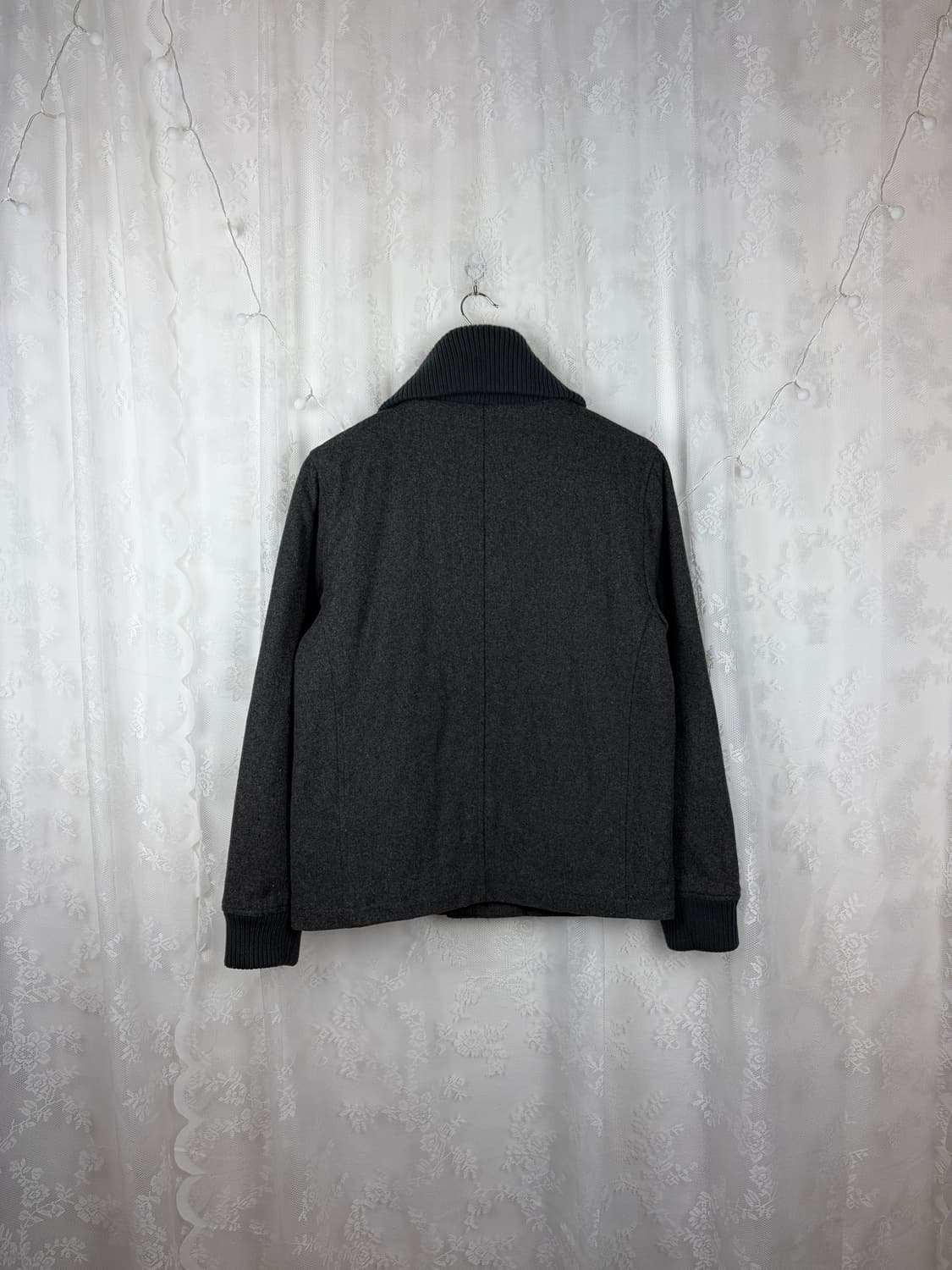 Wool Blend Knit Collar Jacket 상품이미지4