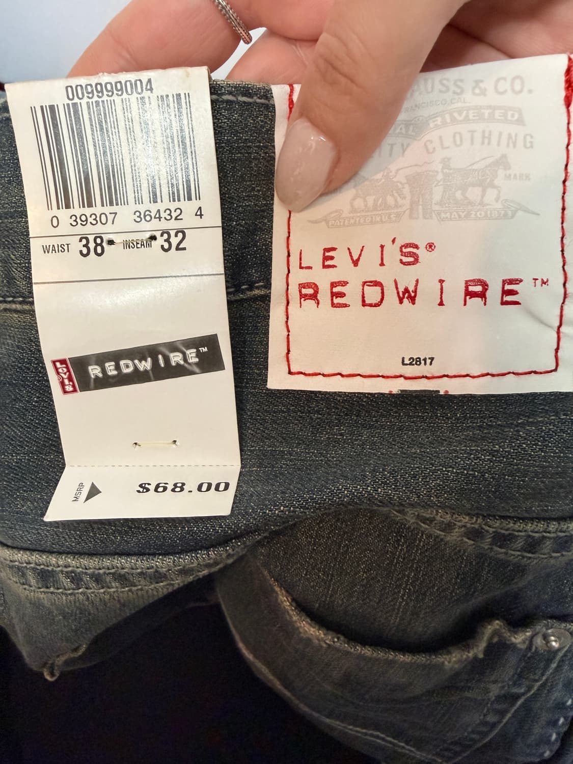 (새상품)리바이스 레드와이어 데님 팬츠 남성 38x32 상품이미지7
